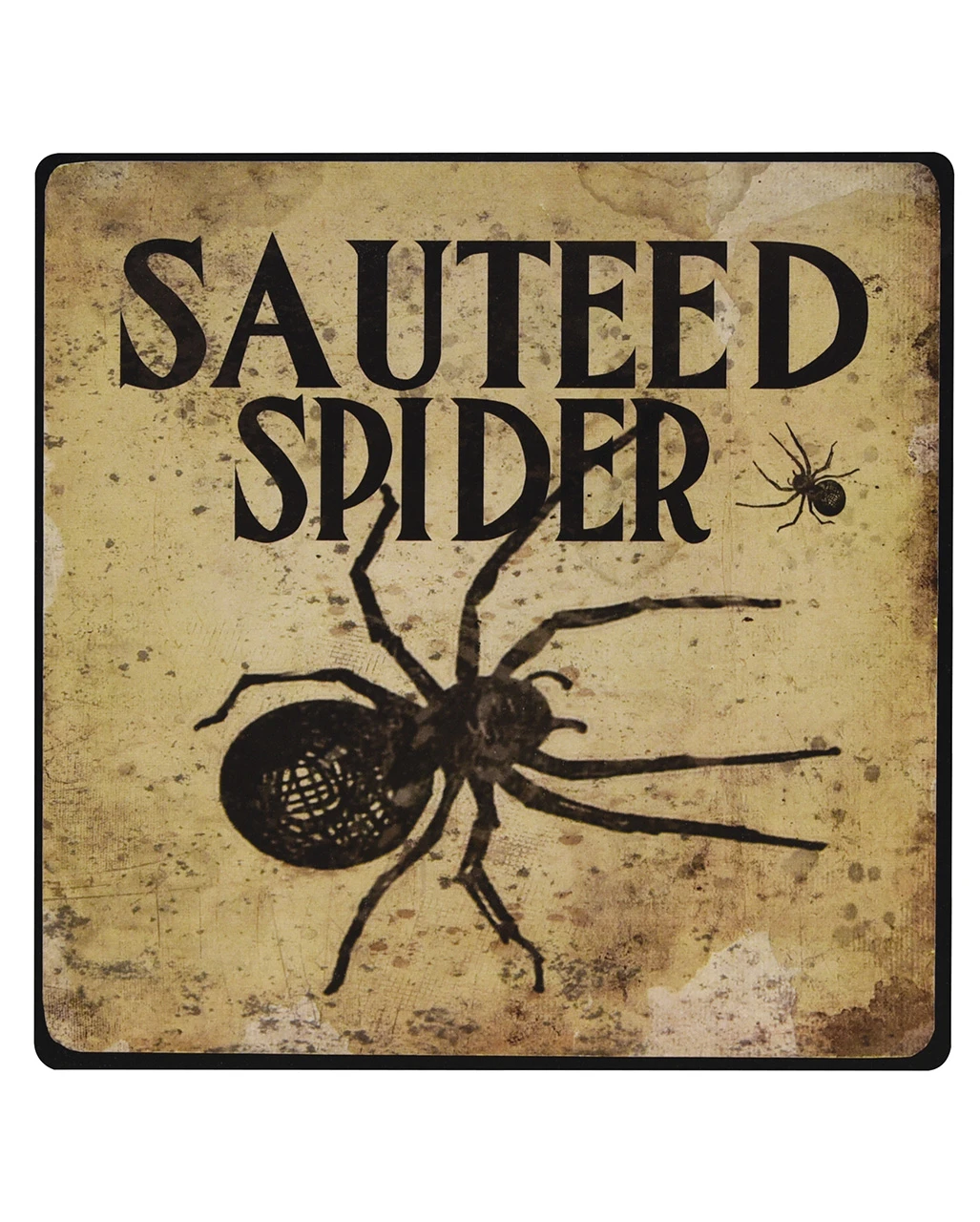 Vintage Metallschild "Schwarze Spinne" 20cm 1 Vintage Metallschild "Schwarze Spinne" 20cm