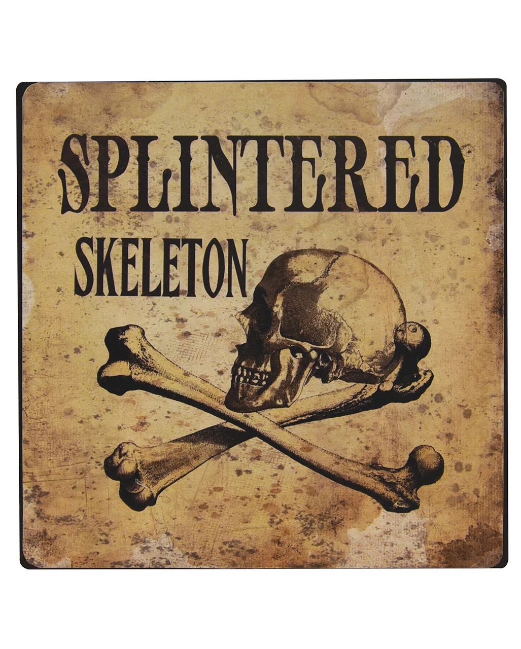 Vintage Metallschild "Totenschädel & Knochen" 20cm 1 Vintage Metallschild "Totenschädel & Knochen" 20cm