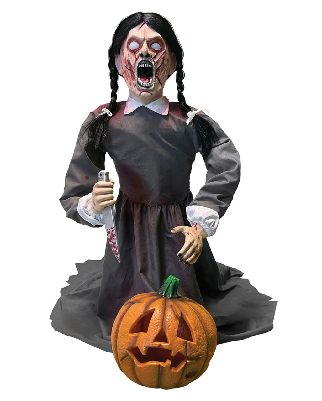 Kürbis Schnitzer Mädchen Halloween Animatronic 1 Kürbis Schnitzer Mädchen Halloween Animatronic