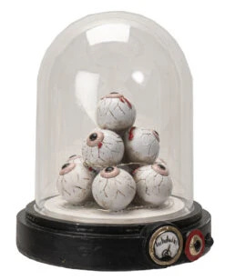 Beleuchteter Augenhügel Unter Glashaube 18cm 10 Beleuchteter Augenhügel Unter Glashaube 18cm -Halloween Serien Geschäft augenberg unter glaskuppel mit licht eye mound under glass dome with light halloween dekoration 54741 05