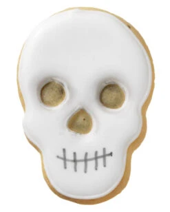 Plätzchenform Totenschädel 7cm 5 Plätzchenform Totenschädel 7cm -Halloween Serien Geschäft austechform halloween totenkopf plaetzchenform mit halloween motiv weihnachtsplaetzchen form fuer gothic fans 28568 3