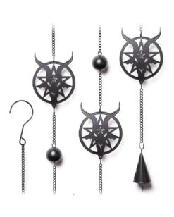 Baphomet Metall Windspiel Hängedeko 5 Baphomet Metall Windspiel Hängedeko -Halloween Serien Geschäft baphomet metall windspiel halloween und gothic haengedeko alchemy england baphomet wind chime 52746