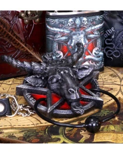 Baphomet Türklopfer 5 Baphomet Türklopfer -Halloween Serien Geschäft baphomet tuerklopfer baphomet door knocker gothic deko 39218 03