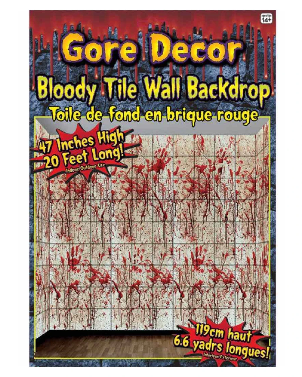 Blutige Kacheln Wandfolie 1 Blutige Kacheln Wandfolie