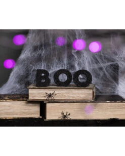 Schwarze Glitzer Holz Deko Boo 5 Schwarze Glitzer Holz Deko Boo -Halloween Serien Geschäft boo glitzer standdeko glitter boo block decor buchstaben aufsteller halloween 53043 3