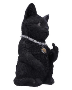 Freche Katze Zeigt Mittelfinger 16,5cm 10 Freche Katze Zeigt Mittelfinger 16,5cm -Halloween Serien Geschäft cattitude katze zeigt mittelfinger cattitude cat showing middle finger gothic deko geschenkartikel 53939 4