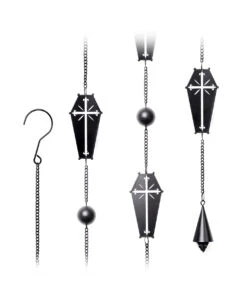 Sarg Mit Kreuz Metall Windspiel Hängedeko 5 Sarg Mit Kreuz Metall Windspiel Hängedeko -Halloween Serien Geschäft coffin cross metall windspiel halloween und gothic wohnungsdeko und homeware coffin cross wind chime alchemy england 52749