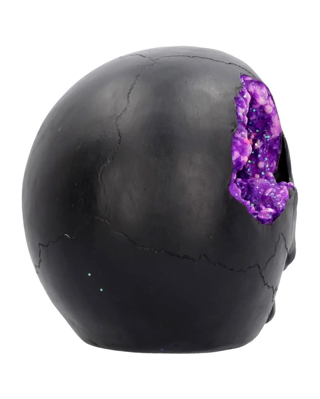 Geode Totenschädel Mit Violettem Gothic Glitter 5 Geode Totenschädel Mit Violettem Gothic Glitter – Bild 5