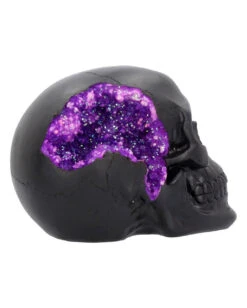 Geode Totenschädel Mit Violettem Gothic Glitter 12 Geode Totenschädel Mit Violettem Gothic Glitter -Halloween Serien Geschäft geode totenkopf mit violetten gothic glitzer geode skull with purple gothic glitter 39526 06