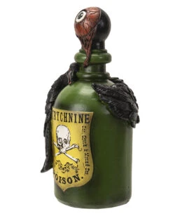 Giftflasche Mit Blutigem Augapfel & Krähe 20cm 10 Giftflasche Mit Blutigem Augapfel & Krähe 20cm -Halloween Serien Geschäft giftflasche mit blutigem auge und schwarzem rabe poision bottle with bloody eyeball and raven gothic deko 54745 05