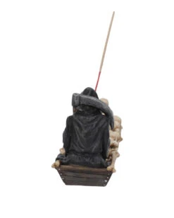 Sensenmann Mit Fähre Räucherstäbchenhalter -Halloween Serien Geschäft grim reaper faehrmann raeucherstaebchenhalter grim reaper ferryman insence holder gothic deko 39254 05