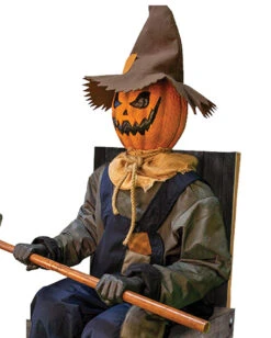 Schaurige Kürbis Vogelscheuche Halloween Animatronic 7 Schaurige Kürbis Vogelscheuche Halloween Animatronic -Halloween Serien Geschäft grinsende kuerbis vogelscheuche halloween animatronic jack pumpkin halloween animatronic halloween und horror deko und animatronics 50974 3