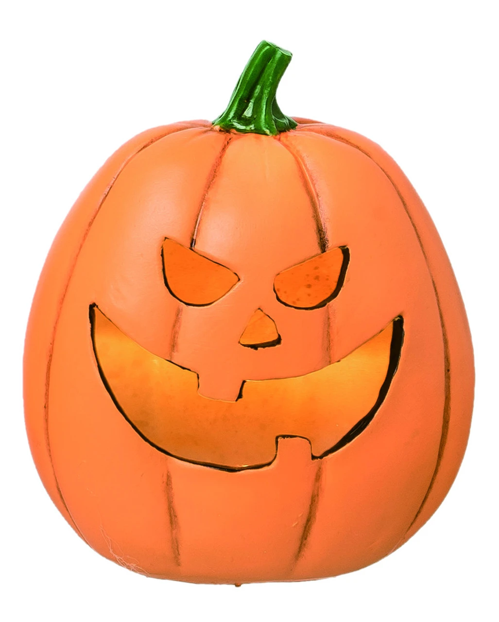 Grinsender Halloween Kürbis Mit LED 16cm 4 Grinsender Halloween Kürbis Mit LED 16cm – Bild 4