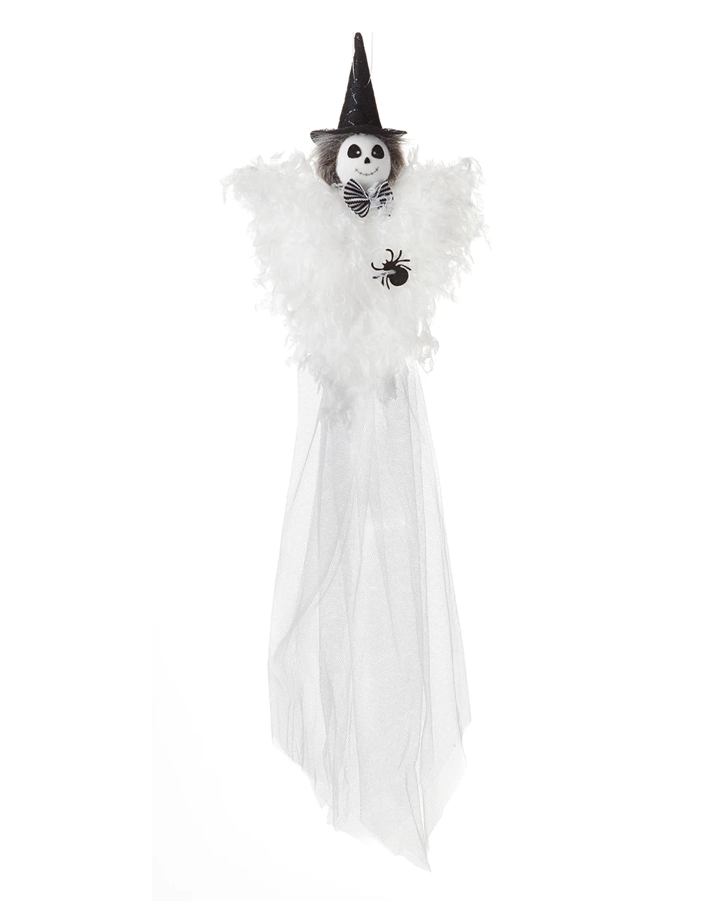 Weiße Hängende Geister Spinnen Hexe 53cm 1 Weiße Hängende Geister Spinnen Hexe 53cm