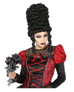 Schwarze Witwe Brautstrauß Mit Schwarzen & Roten Rosen 5 Schwarze Witwe Brautstrauß Mit Schwarzen & Roten Rosen -Halloween Serien Geschäft halloween brautstrauss mit schwarzen und roten rosen black widow bouquet with red and black roses 38618 03