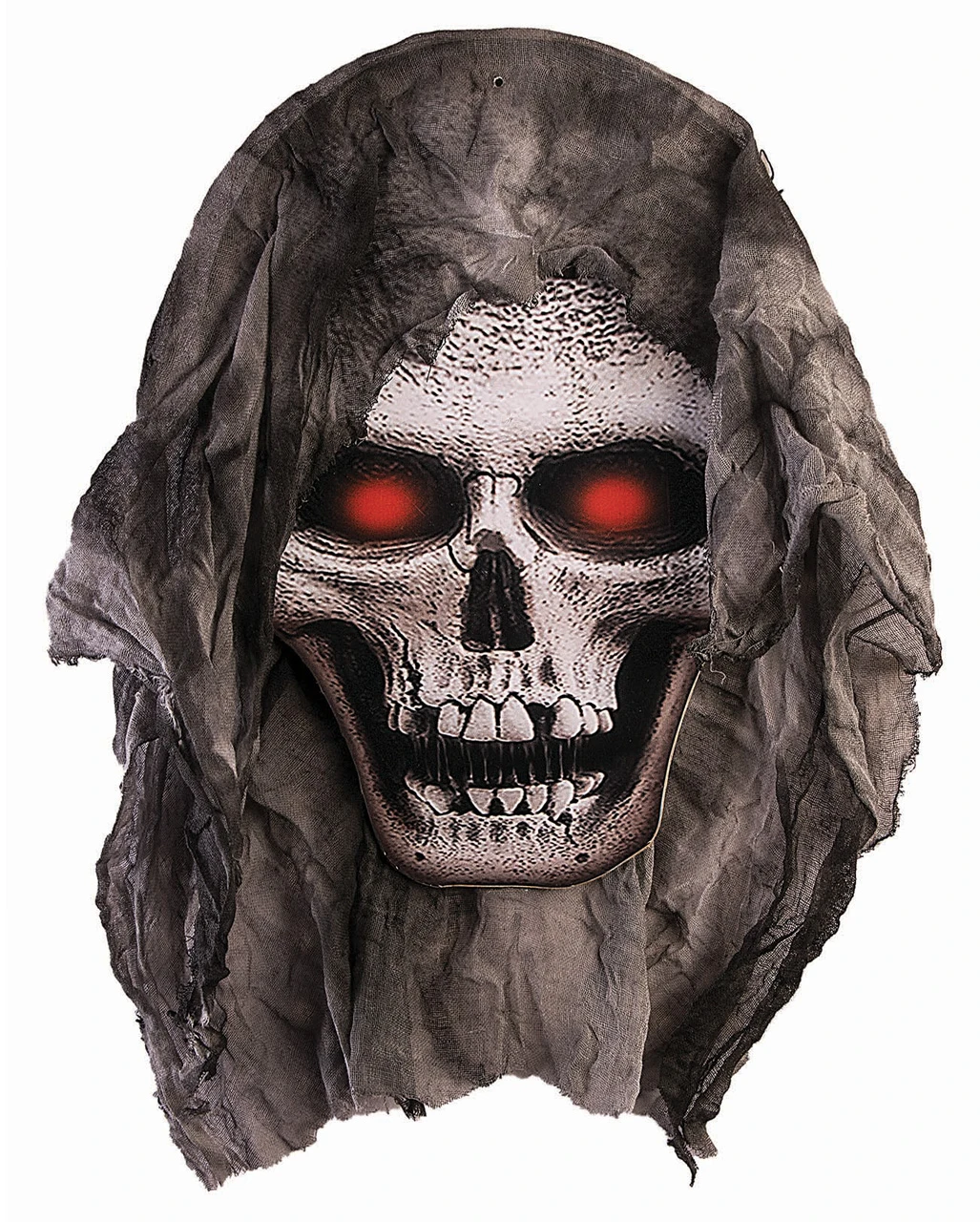 Totenkopf Wanddeko Mit Fetzenstoff 1 Totenkopf Wanddeko Mit Fetzenstoff