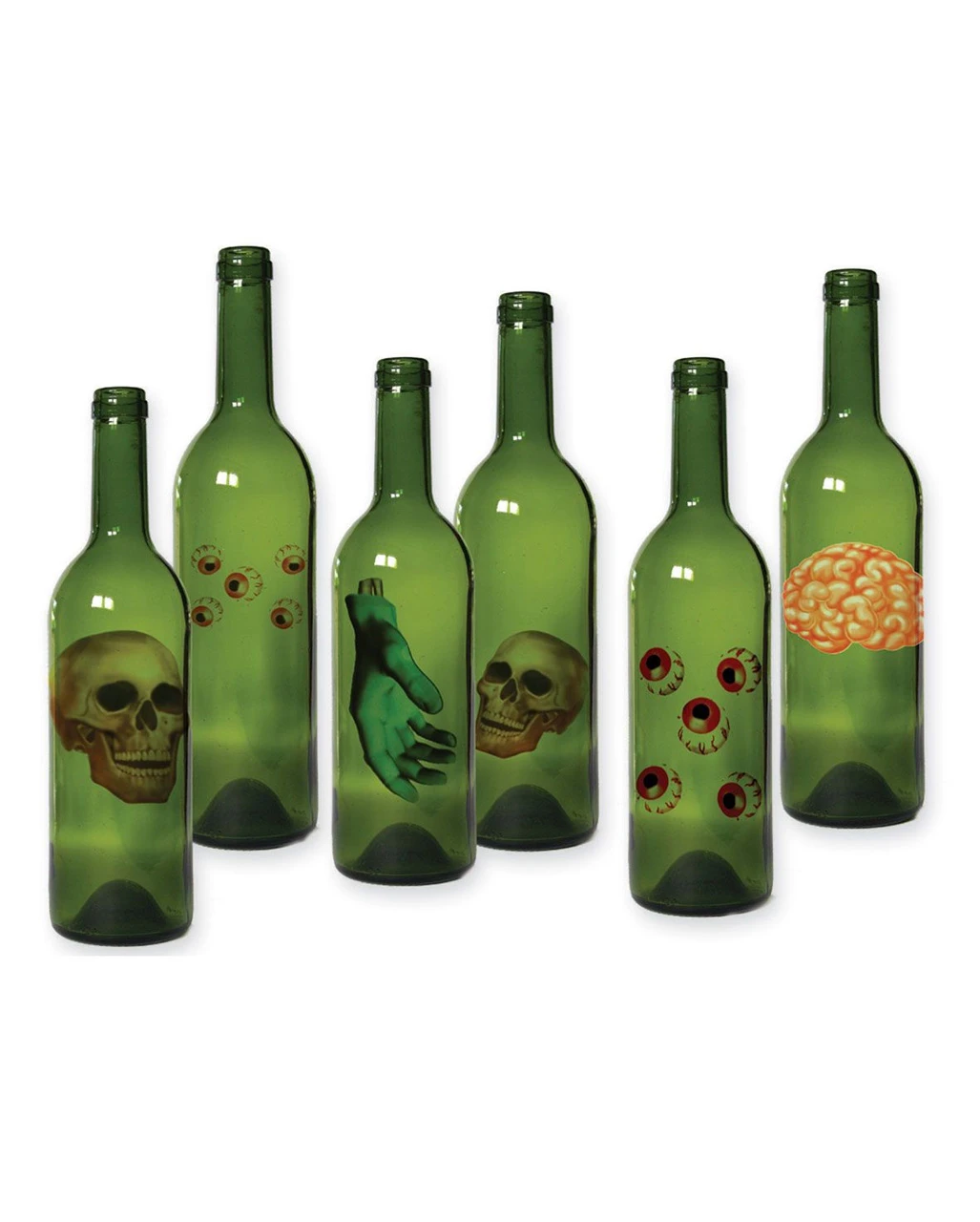 Halloween Flaschen Aufkleber 6 St. 1 Halloween Flaschen Aufkleber 6 St.