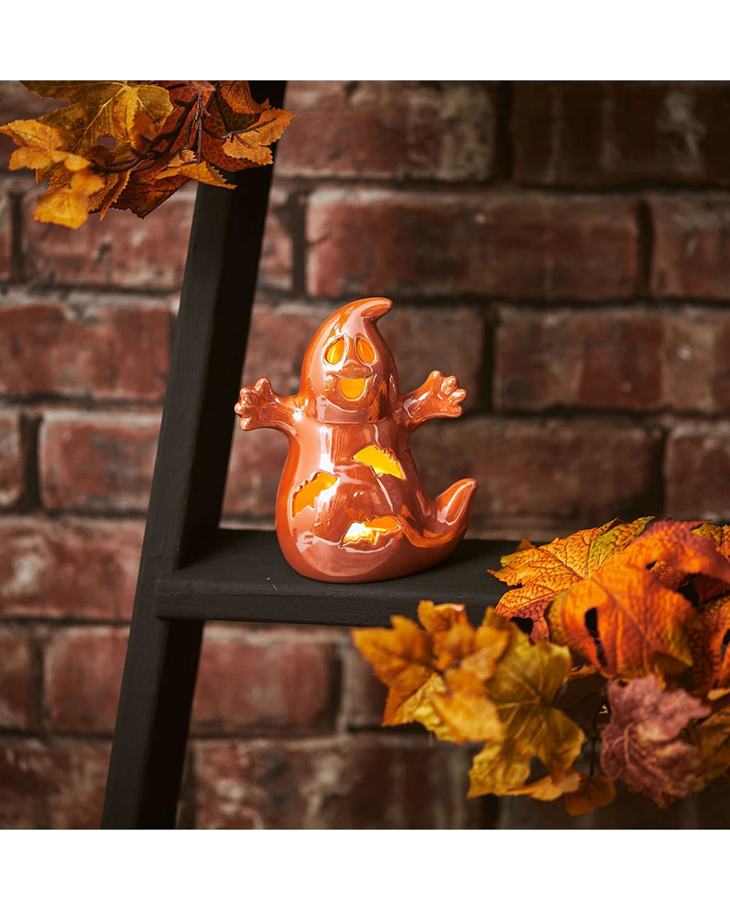 LED Laterne Halloween Geist 14cm 2 LED Laterne Halloween Geist 14cm – Bild 2