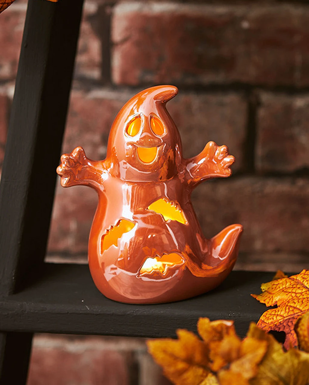 LED Laterne Halloween Geist 14cm 1 LED Laterne Halloween Geist 14cm