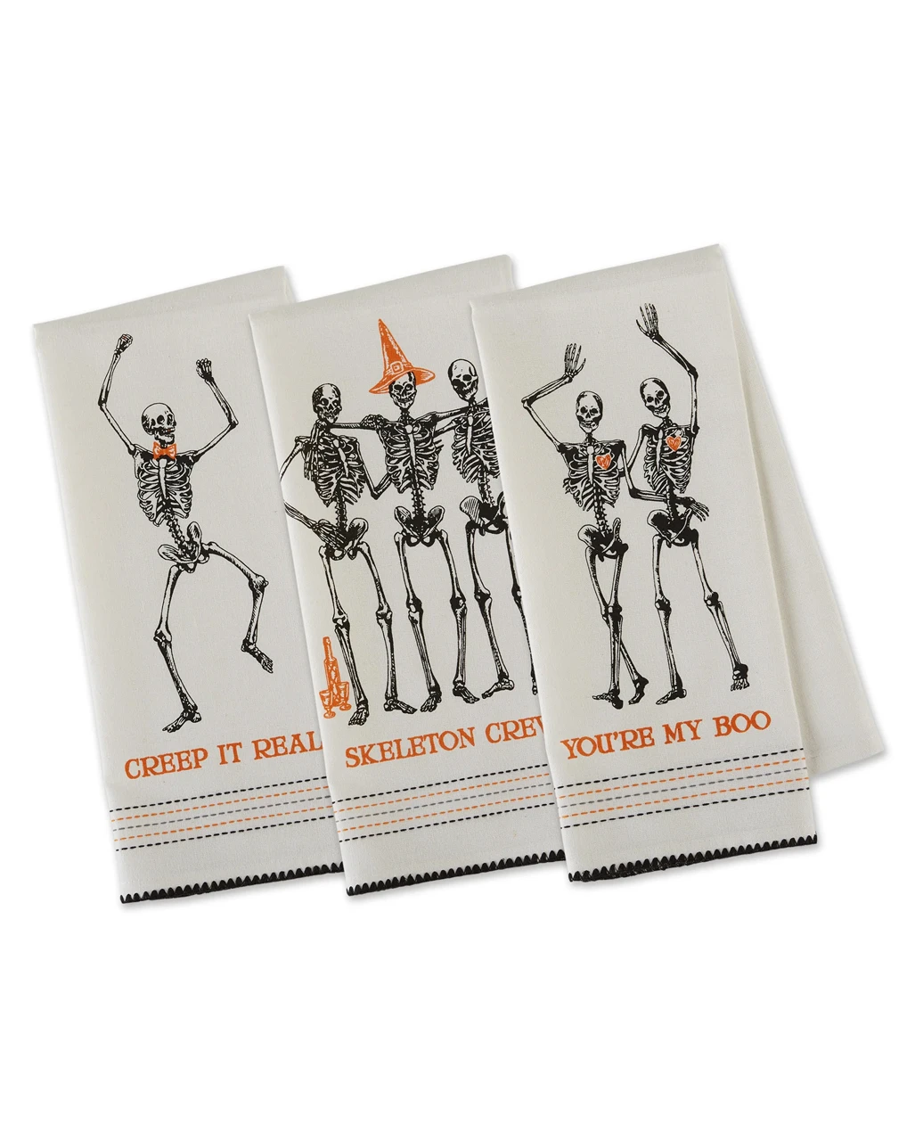 Creepy Skelette Halloween Geschirrtuch 1 Creepy Skelette Halloween Geschirrtuch