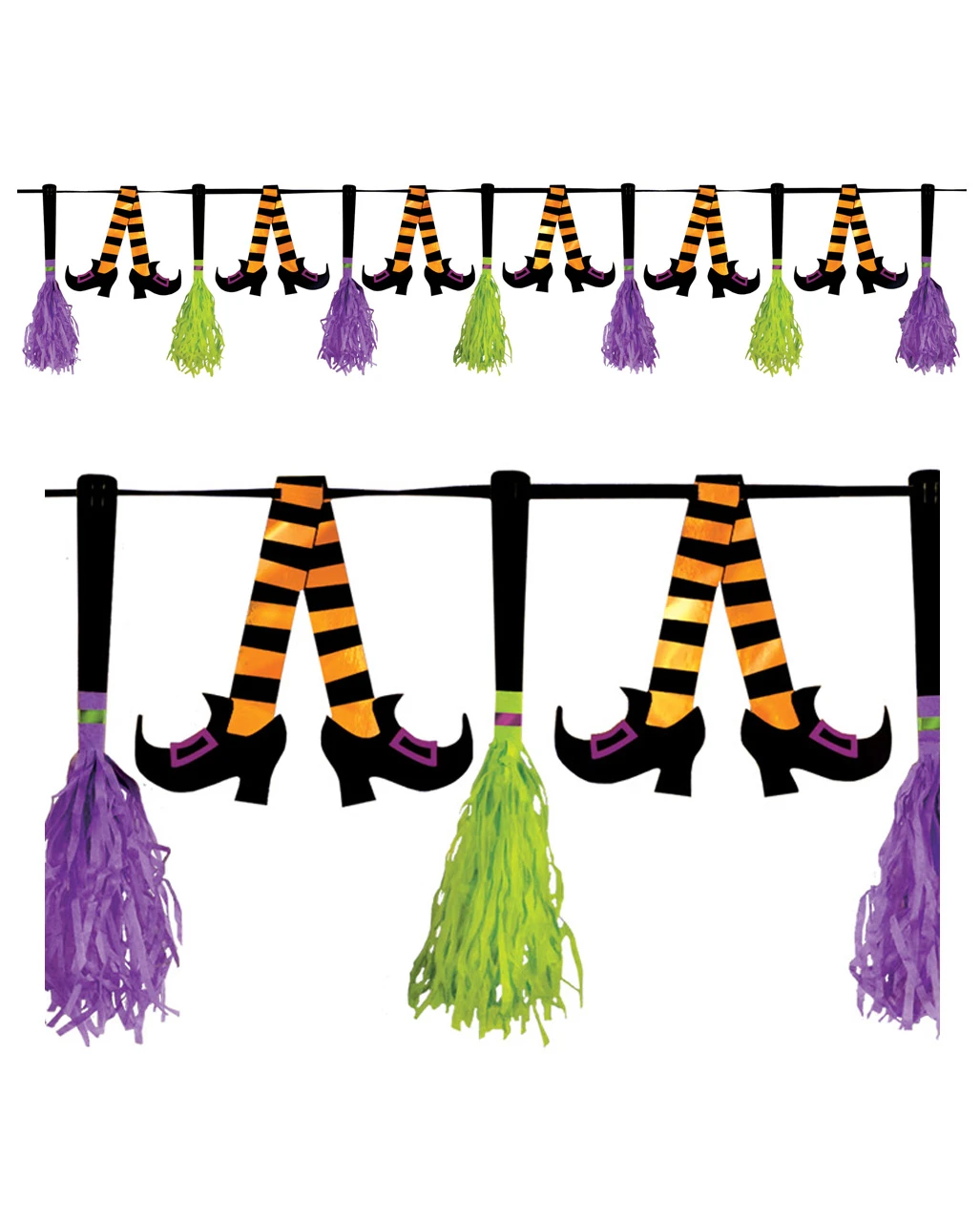 Halloween Girlande Mit Hexenmotiv 300 Cm 1 Halloween Girlande Mit Hexenmotiv 300 Cm