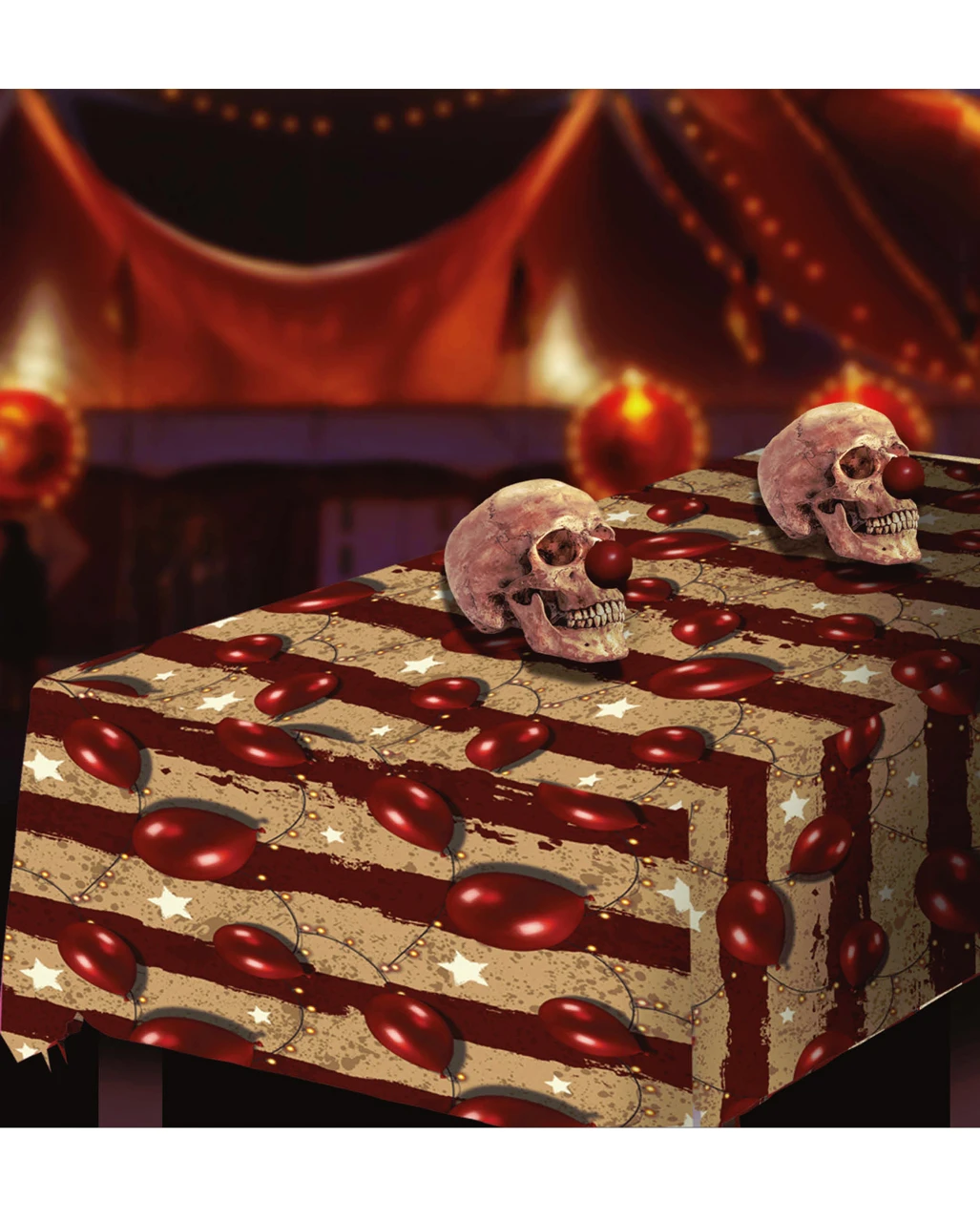 Horror Clown Zirkus Halloween Tischdecke 3 Horror Clown Zirkus Halloween Tischdecke – Bild 3