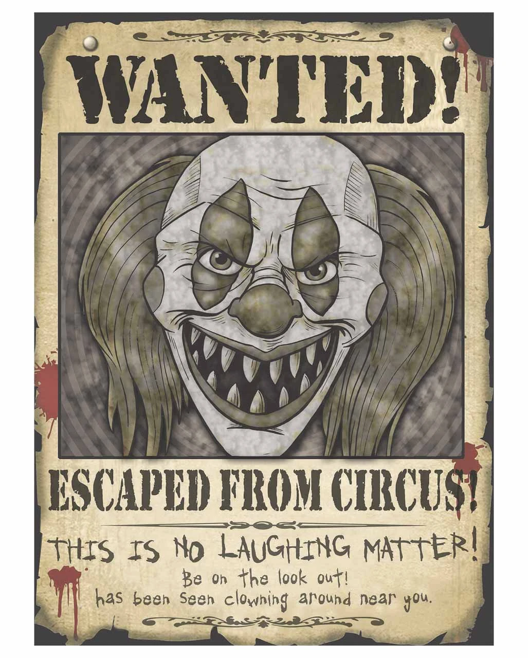 Horror-Clown Wanted Poster 1 Horror-Clown Wanted Poster