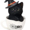 Halloween Katze In Teetasse 16cm