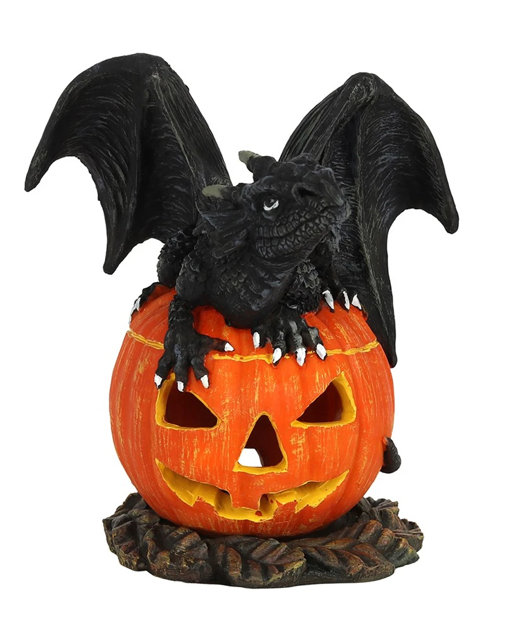 Jack O Lantern Kürbis Mit Drache Räucherkegelhalter 1 Jack O Lantern Kürbis Mit Drache Räucherkegelhalter