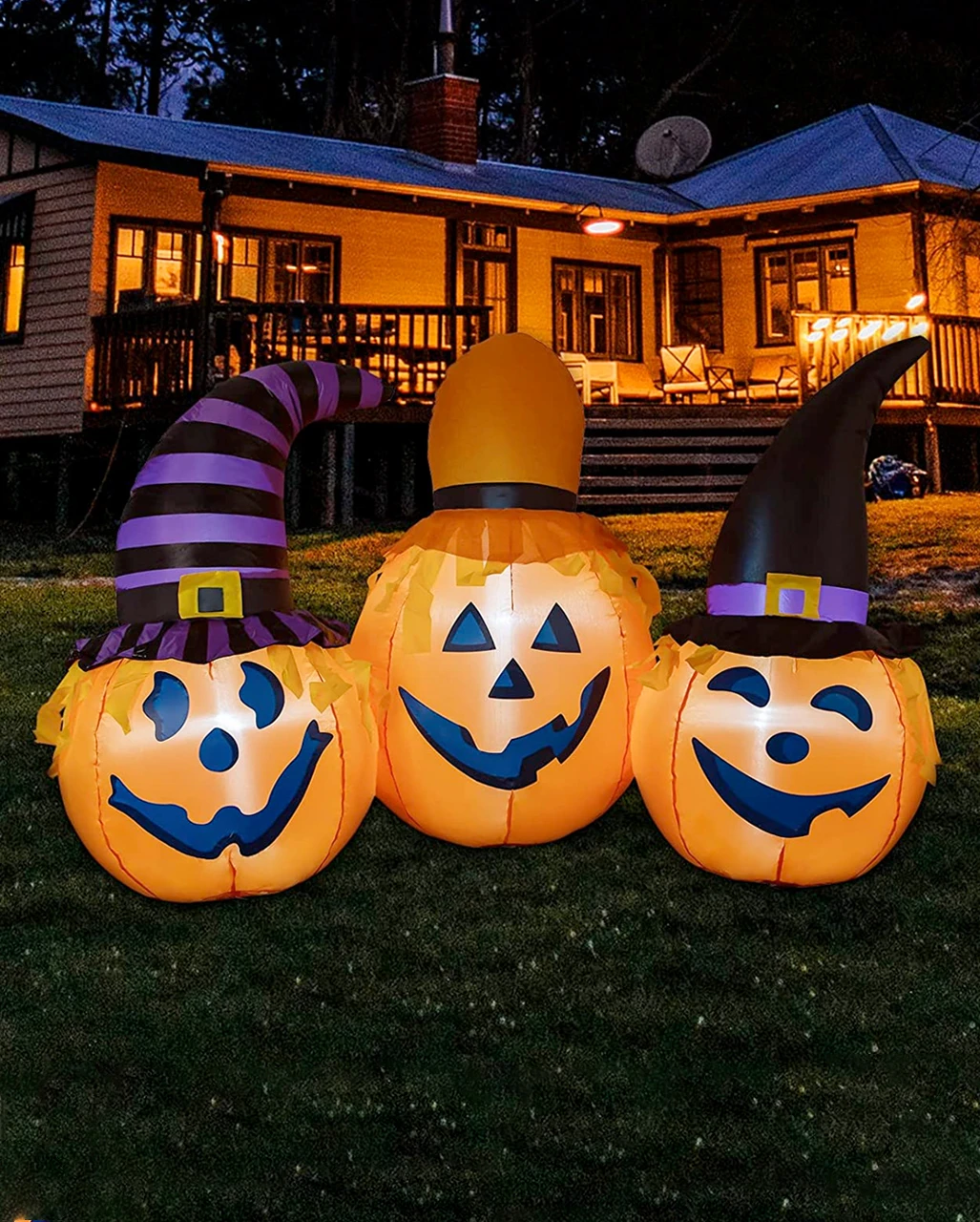 Aufblasbares Leuchtendes Halloween Trio 120 Cm 1 Aufblasbares Leuchtendes Halloween Trio 120 Cm