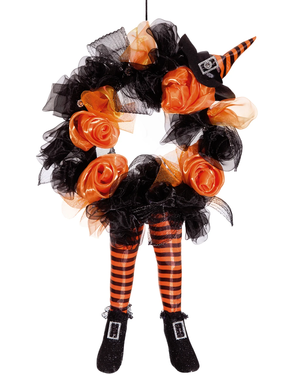 Halloween Kranz Mit Hexen Beinen 1 Halloween Kranz Mit Hexen Beinen