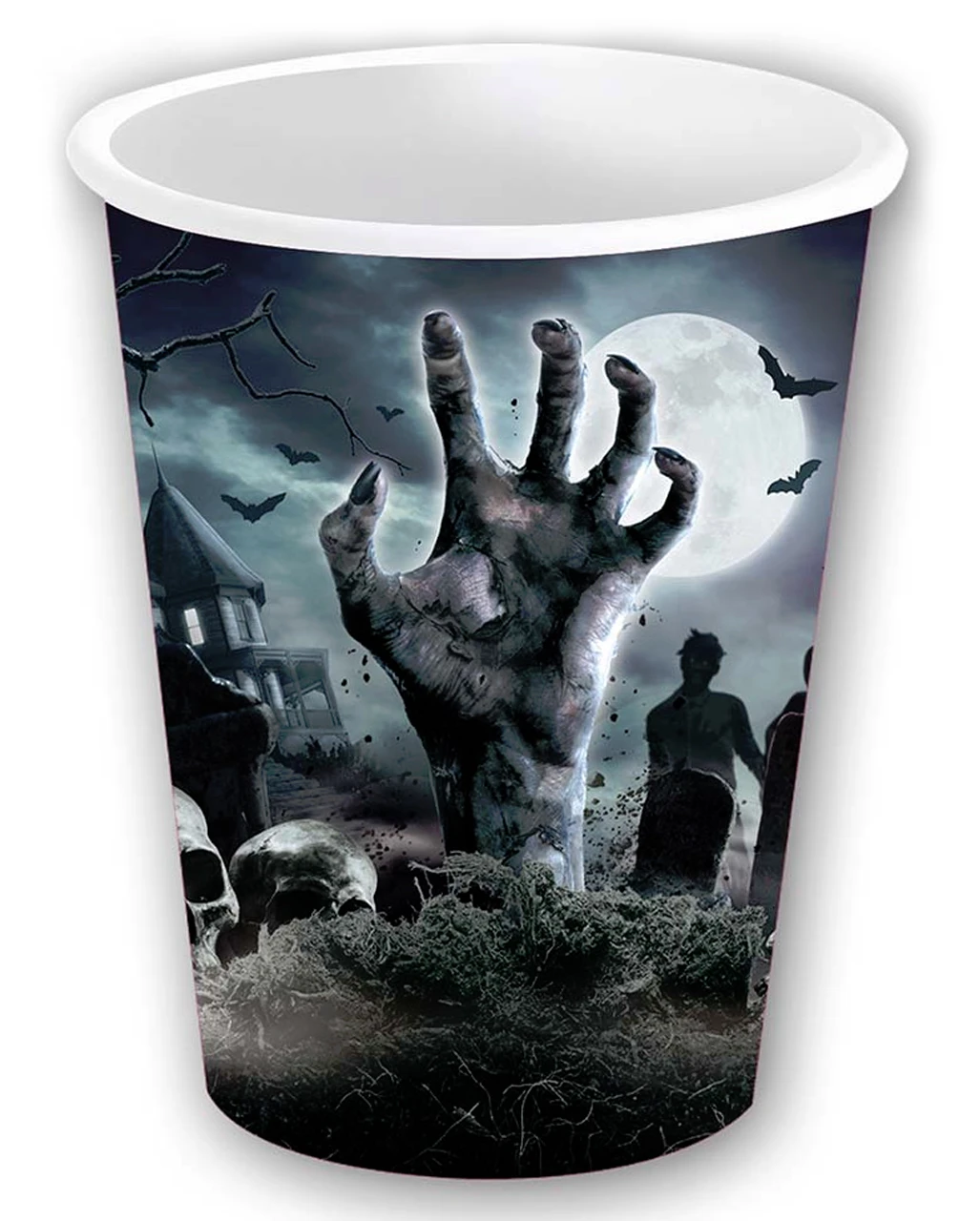 Halloween Pappbecher Zombie Friedhof 6 St. 1 Halloween Pappbecher Zombie Friedhof 6 St.