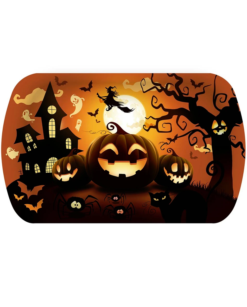 Tablett Happy Halloween Kürbis 1 Tablett Happy Halloween Kürbis