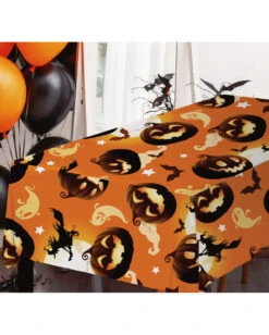Tischdecke Happy Halloween Kürbis 6 Tischdecke Happy Halloween Kürbis -Halloween Serien Geschäft happy halloween kuerbis tischdecke happy halloween pumpkin tablecloth halloween deko kinder 53203 3