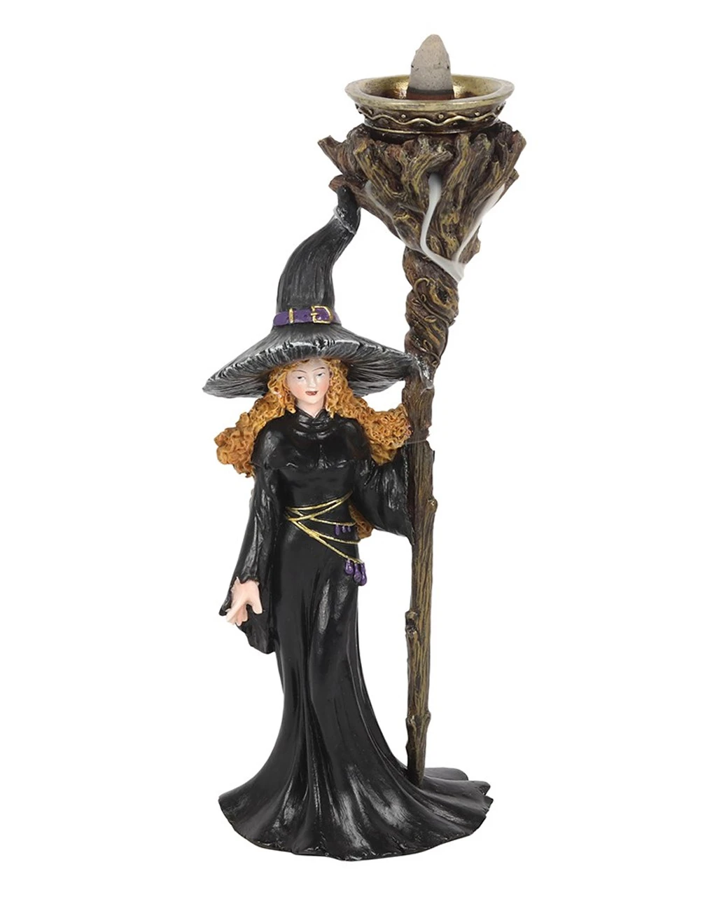 Hexe Mit Magierstab Backflow Räucherkegelhalter 1 Hexe Mit Magierstab Backflow Räucherkegelhalter