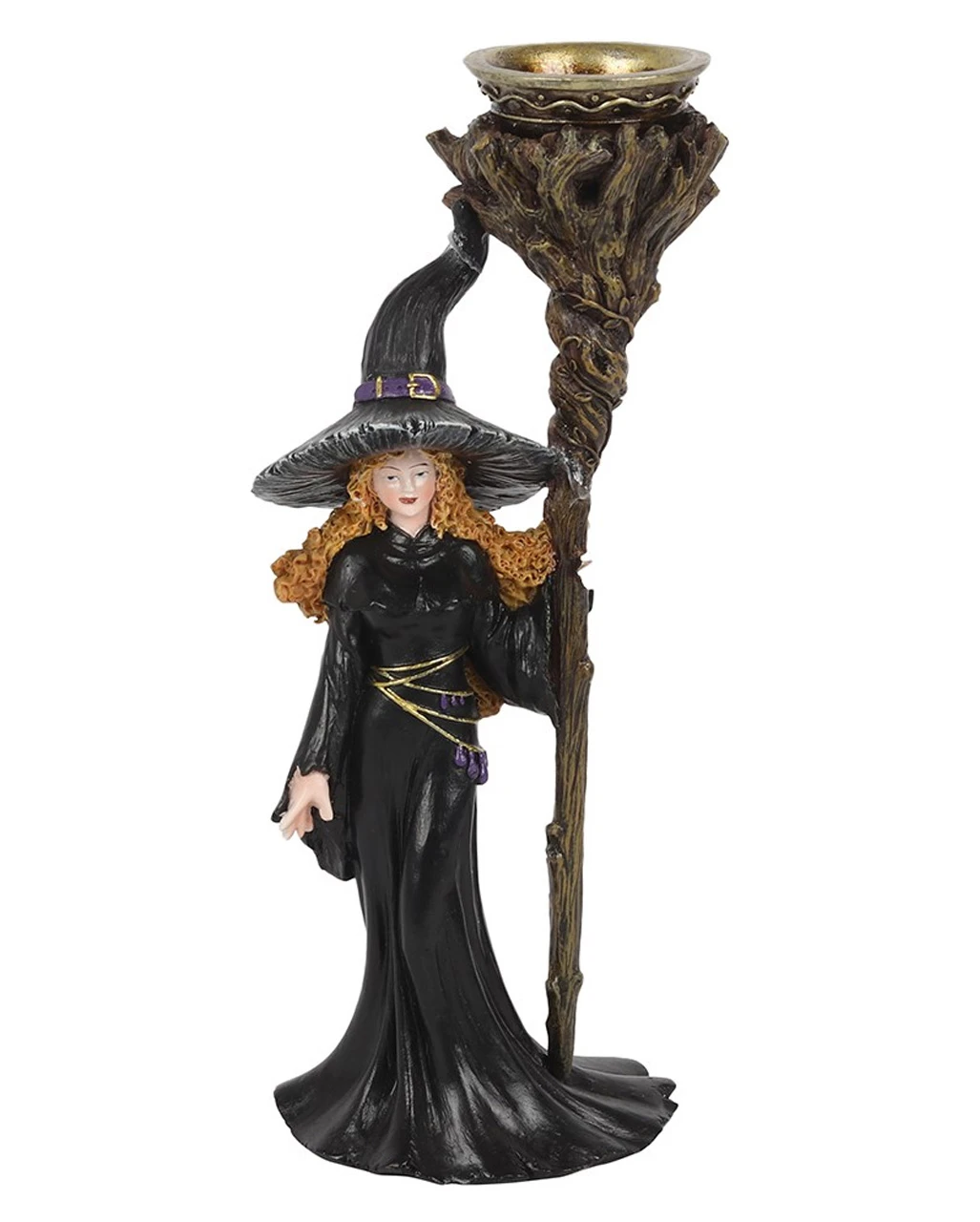 Hexe Mit Magierstab Backflow Räucherkegelhalter 2 Hexe Mit Magierstab Backflow Räucherkegelhalter – Bild 2