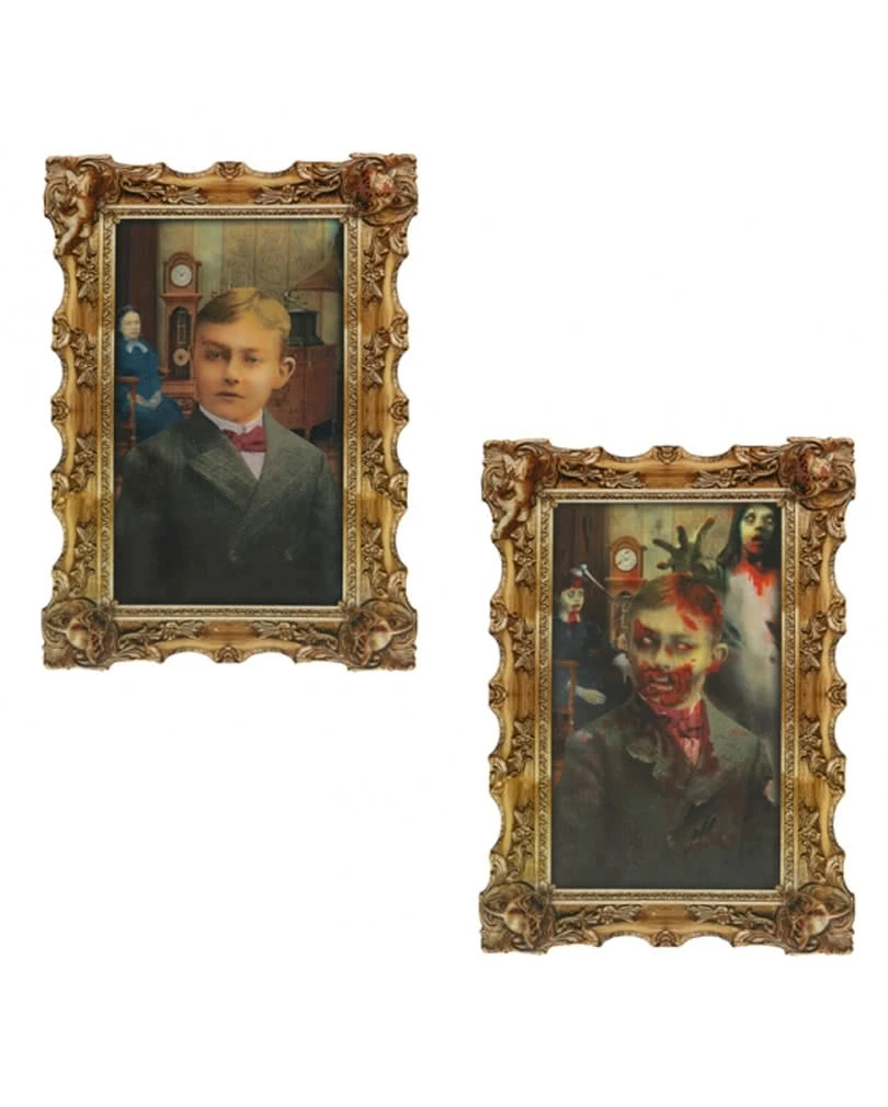 Hologramm Porträt Zombie-Junge 1 Hologramm Porträt Zombie-Junge