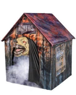 Bestseller -Halloween Serien Geschäft hundehuette mit angreifendem killerhund halloween animatronic doghouse with moving bloodhound 51761 02
