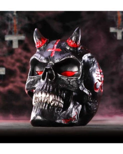 Infernal Teufels Totenschädel 20cm 13 Infernal Teufels Totenschädel 20cm -Halloween Serien Geschäft infernal teufels totenkopf infernal teufels totenschaedel infernal devil skull gothic deko 54566 07