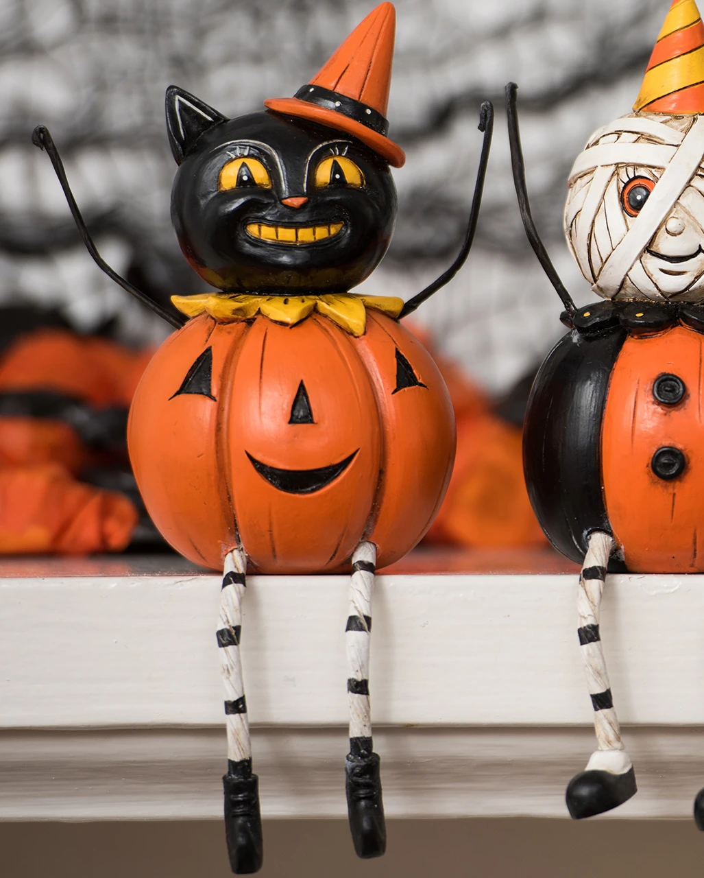 Johanna Parker Kürbis Katze Vintage Figur 2 Johanna Parker Kürbis Katze Vintage Figur – Bild 2