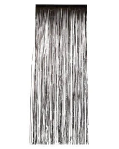 Schwarzer Lametta Vorhang