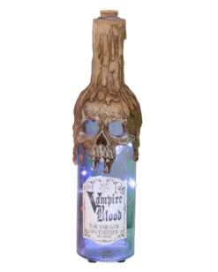 Leuchtende Glas Giftflasche Vampirblut 30cm