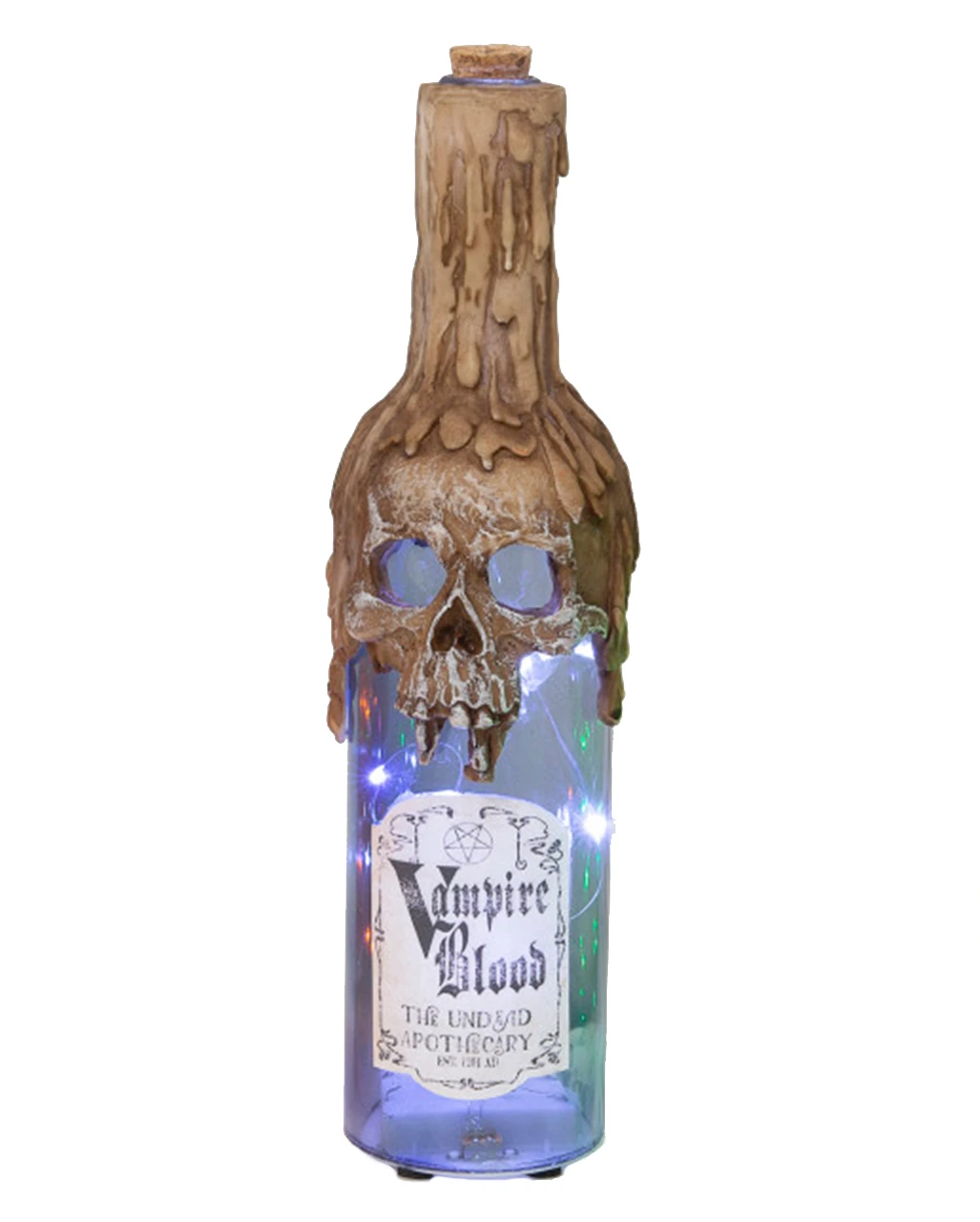 Leuchtende Glas Giftflasche Vampirblut 30cm 1 Leuchtende Glas Giftflasche Vampirblut 30cm
