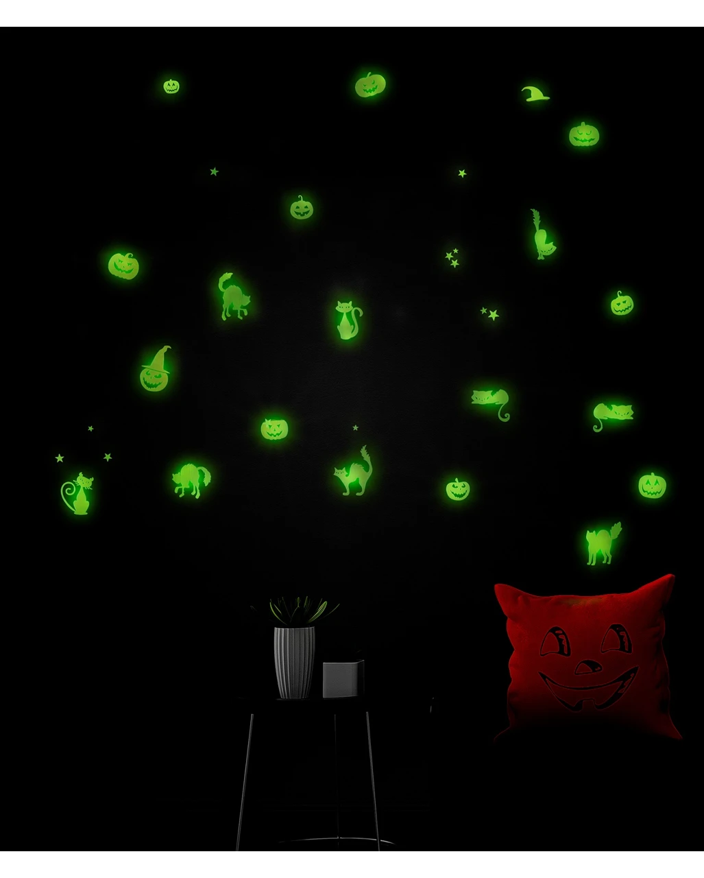 Leuchtende "Kürbisse & Katzen" Halloween Sticker 3 Leuchtende "Kürbisse & Katzen" Halloween Sticker – Bild 3