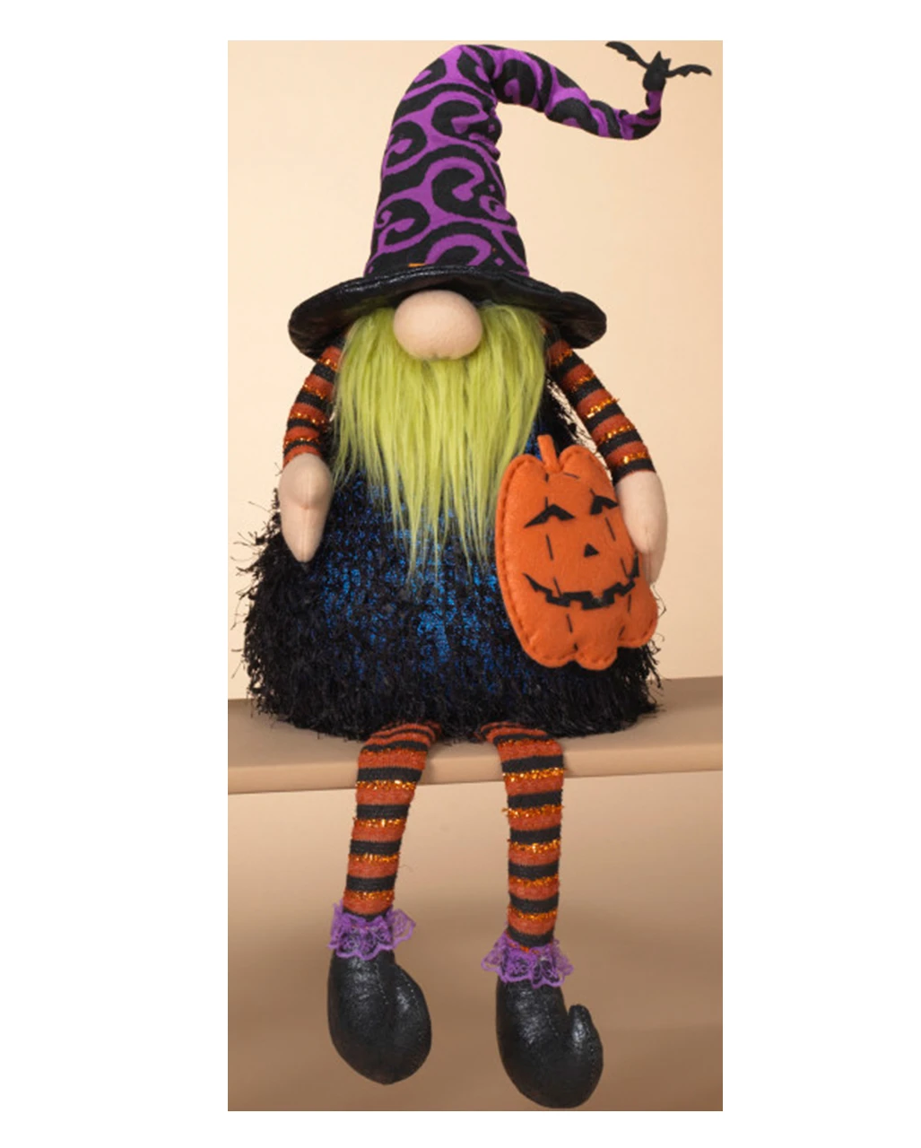 Leuchtender Halloween Zwerg Kantenhocker Mit Kürbis 75cm 2 Leuchtender Halloween Zwerg Kantenhocker Mit Kürbis 75cm – Bild 2