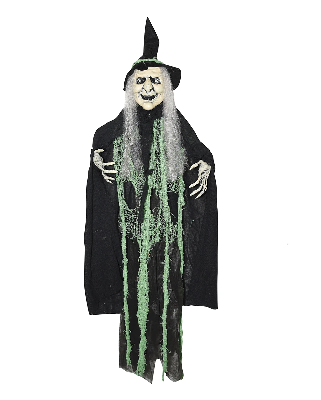 Alte Hexe Hängedekoration XXL Grün 1 Alte Hexe Hängedekoration XXL Grün