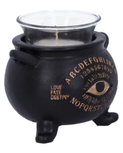 Spirit Hexenkessel Als Teelichthalter 9cm -Halloween Serien Geschäft ouija hexenkessel als teelichthalter spirit witches cauldron tealight holder gothic deko 51157 04