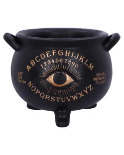 Spirit Hexenkessel Mit Auge 22,3cm -Halloween Serien Geschäft ouija hexenkessel mit sehendem auge ouija witches cauldron with seeing eye halloween deko 51061 04