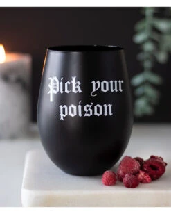 Wähle Dein Gift Weinglas 7 Wähle Dein Gift Weinglas -Halloween Serien Geschäft pick your poison weinglas pick your poison wine glass halloween homeware gothic homeware 53394 03