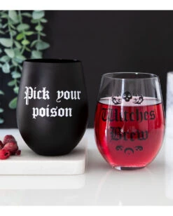 Wähle Dein Gift Weinglas 8 Wähle Dein Gift Weinglas -Halloween Serien Geschäft pick your poison weinglas pick your poison wine glass halloween homeware gothic homeware 53394 04